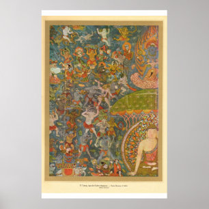 Klassisk asiatisk Art Hindu-scen Poster