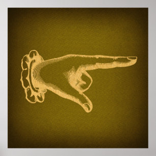 Klassisk återutskrift av Finger-pekare Poster