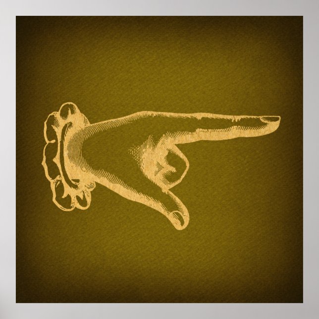 Klassisk återutskrift av Finger-pekare Poster (Framsidan)