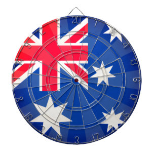 Klassisk AUSTRALIEN Blå Vit Röd Färgrik Flagga Darttavla