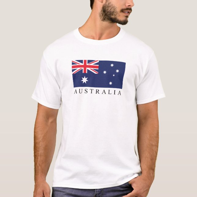 Klassisk Australienska Flaggan Grafisk T-Shirt med (Framsida)
