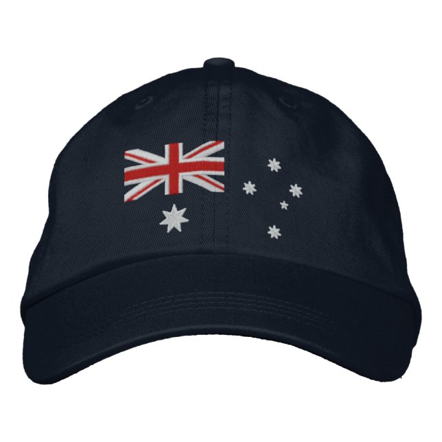 Klassisk australisk Flagga Embroidery Broderad Keps (Framsida)
