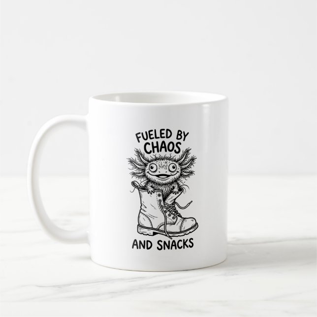 Klassisk Axolotl-humor-mugg Kaffemugg (Vänster)