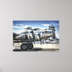 Klassisk b-17 wwii-bombare canvastryck