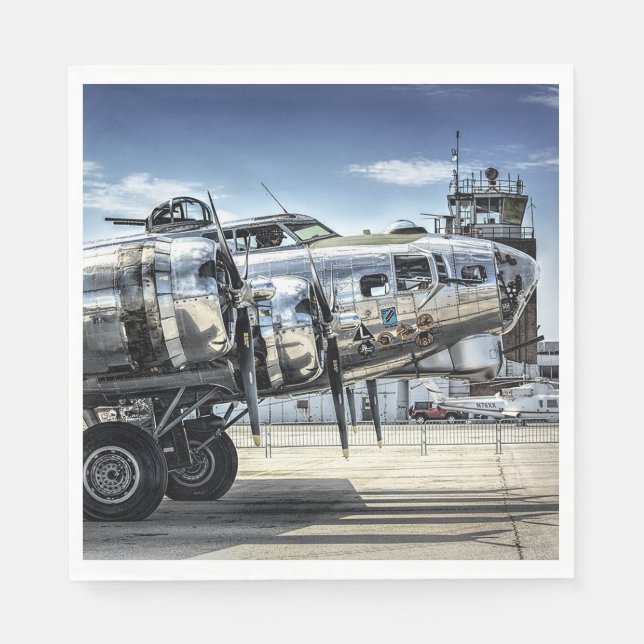 Klassisk b-17-wwii-bombare pappersservett (Framsidan)