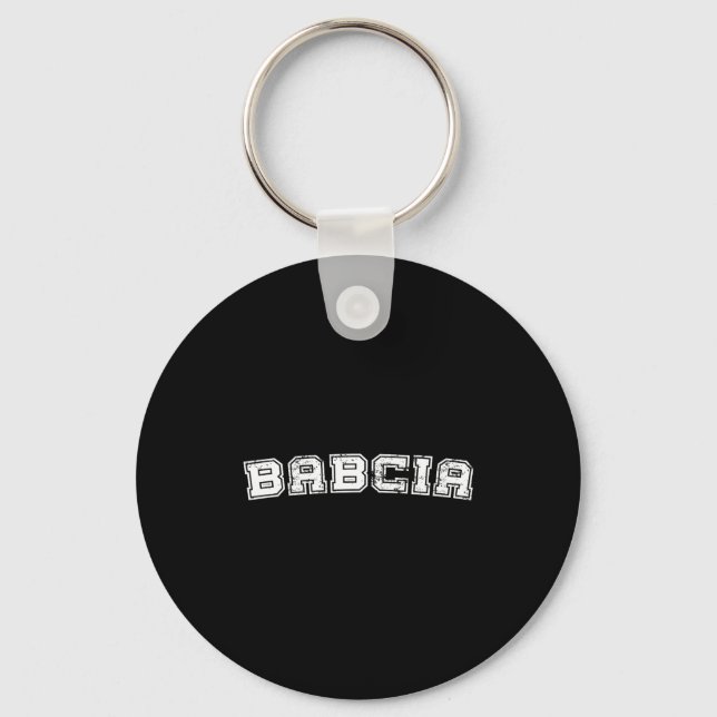 Klassisk babcia varsity college stil grafisk nyckelring (Framsida)