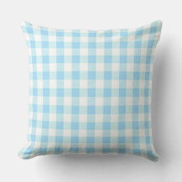 Klassisk Baby blue Gingham Mönster Dekorativ kudde