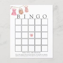 Klassisk Baby Girl Baby BINGO-spelkort