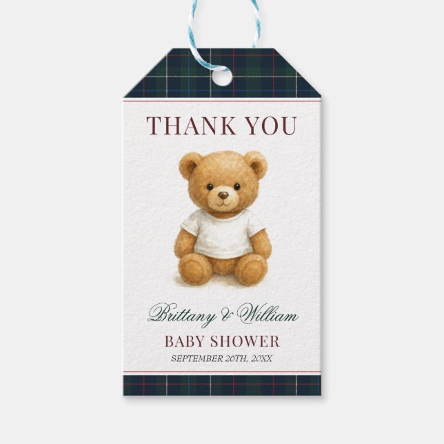 Klassisk babystövel för Grönt av parfymeringspappe Presentetikett (Framsidan)