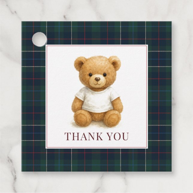 Klassisk babystövel för parfymeringspapper gåvor etiketter (Framsida)