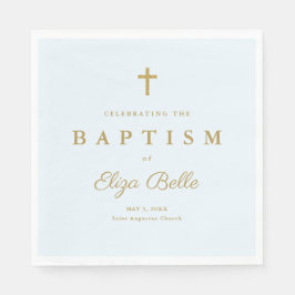 Klassisk baptism Guld Glitter Kor Pappersservett