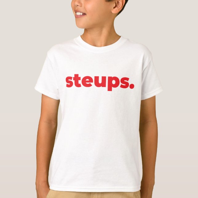 Klassisk barn-T-shirt - Steups. T Shirt (Framsida)
