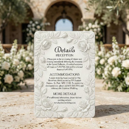 Klassisk barock utsmyckad rullverk elfenben tilläggskort