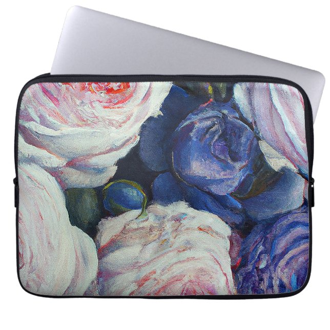Klassisk Baroque Ro Blommigt Design Laptop Fodral (Framsidan)