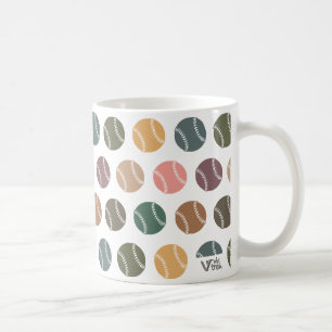 Klassisk baseboll sport cup retro atletisk spelare kaffemugg