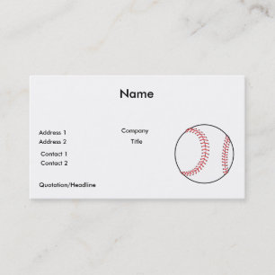 klassisk basebolldesign visitkort
