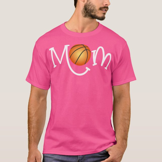 Klassisk Basketball Mamma Gift Mamma med basket T Shirt (Framsida)