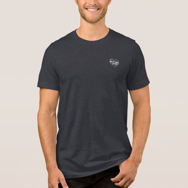 Klassisk "Bästa Pappa någonsin" hjärtdesign T Shirt (Framsida)