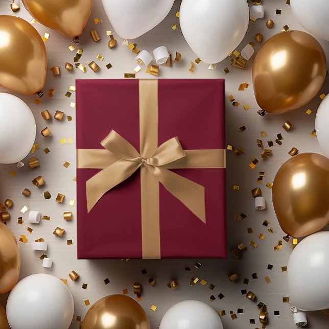 Klassisk batch: Deep Burgundy Wrapping Papper Roll Presentpapper (Skapare uppladdad)