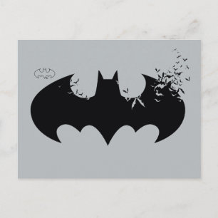 Klassisk Batman-Logotyp Upplösning på Fladdermöss Inbjudan Vykort