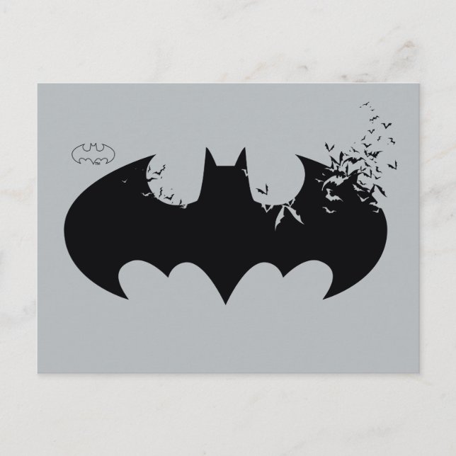 Klassisk Batman-Logotyp Upplösning på Fladdermöss  Inbjudan Vykort (Framsida)