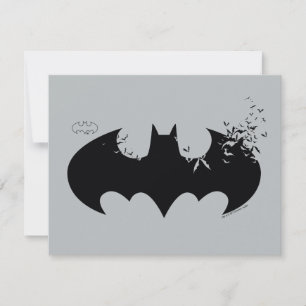 Klassisk Batman-Logotyp upplöst i Fladdermöss Anteckningskort