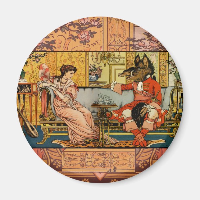 Klassisk Beast, stekfärgstecken Magnet (Framsidan)