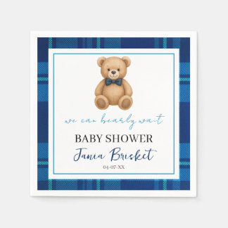 Klassisk begynnelseskuva med blå Nalle Pappersservett