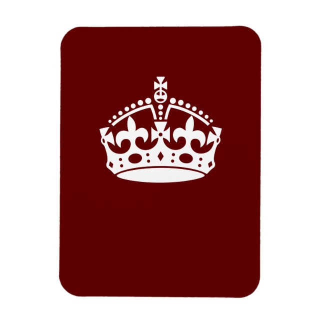 Klassisk Behålla Lugn Krona på Burgundy Red Magnet (Vertikal)