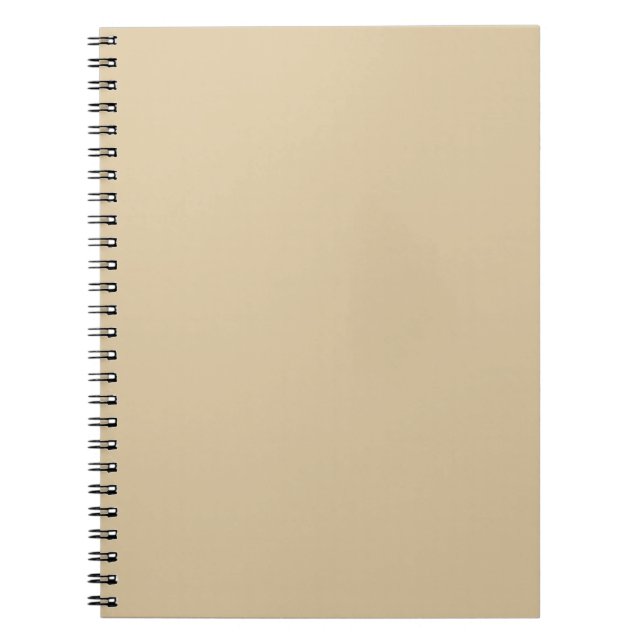 Klassisk Beige Enfärgad Minimalistisk Anteckningsbok (Framsidan)