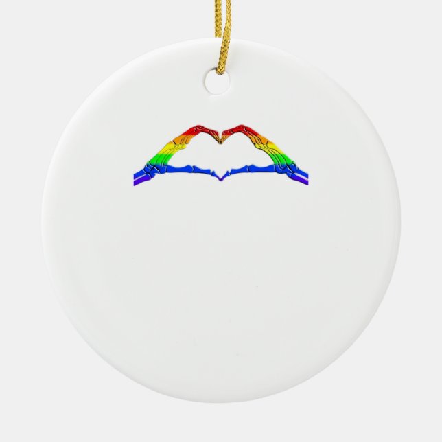 Klassisk benvävnad Händer Julgransprydnad Keramik (Framsidan)