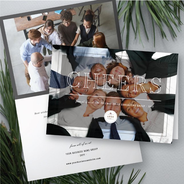 Klassisk Big Cheers Corporate Modern Photo Busines Helgkort (Skapare uppladdad)
