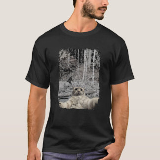 Klassisk Bigfoot Rolig Katt T Shirt