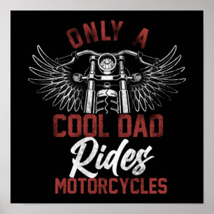 Klassisk Biker Endast motorcyklar i Coolan Pappa Poster