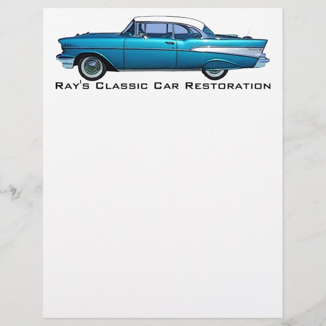 Klassisk bil 1957 Chevy BelAire anpassningsbar let (Framsida)
