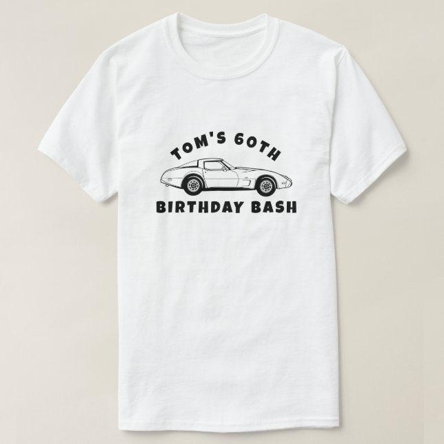 Klassisk bil 1979 Bild av Chevrolet Corvette T Shirt (Design framsida)