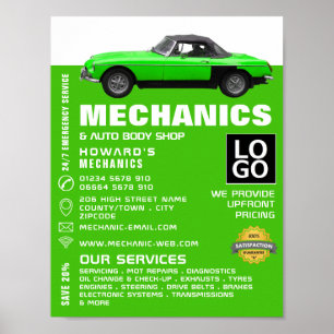 Klassisk bil, automatisk mekanik och reparationsre poster