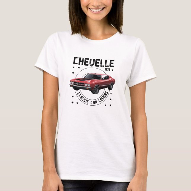 Klassisk bil Chevelle 1970 T Shirt (Framsida)