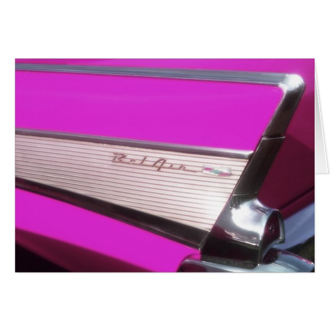 Klassisk bil: Chevrolet Bel Air Hälsningskort (Framsidan Horizontal)