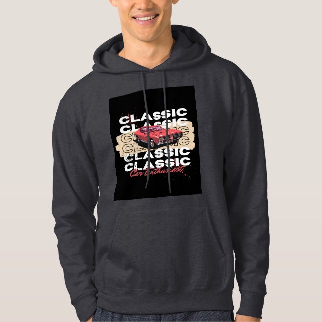 klassisk bil design hoodie (Framsida)