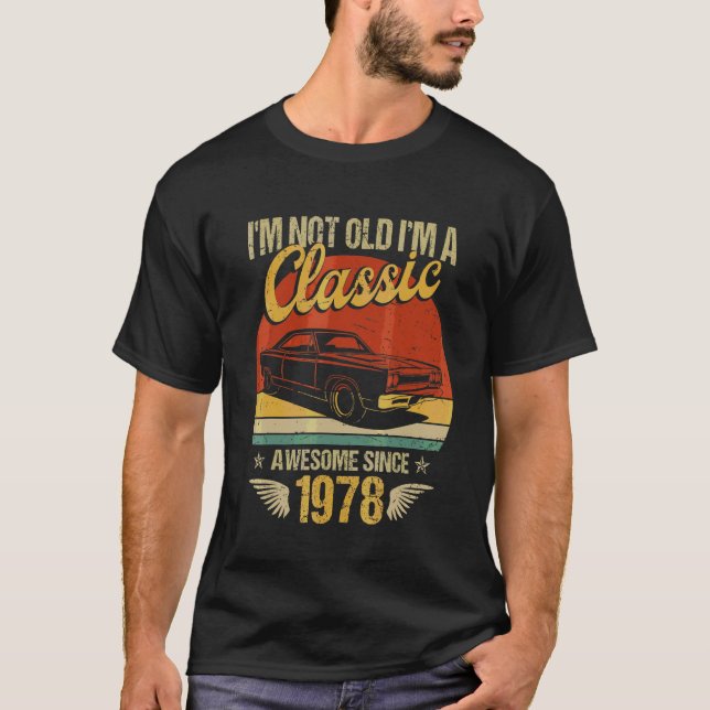 Klassisk bil Fantastisk 1978 44:e födelsedagen 44  T Shirt (Framsida)