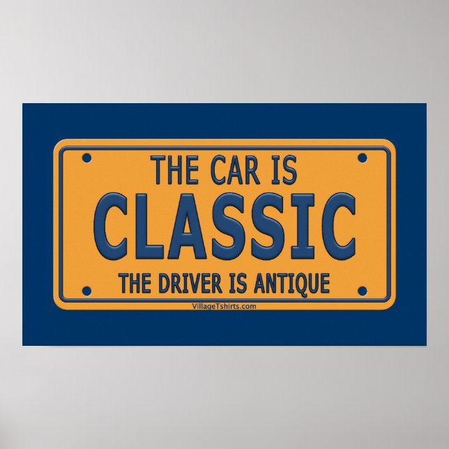 Klassisk bil för antikisk drivrutin poster (Framsidan)