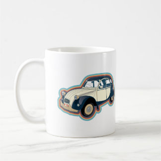 Klassisk bil för Oldtimer 2 CV-fransk Kaffemugg
