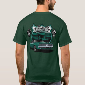 Klassisk bil Gammal Steel Tävling Mönster T Shirt