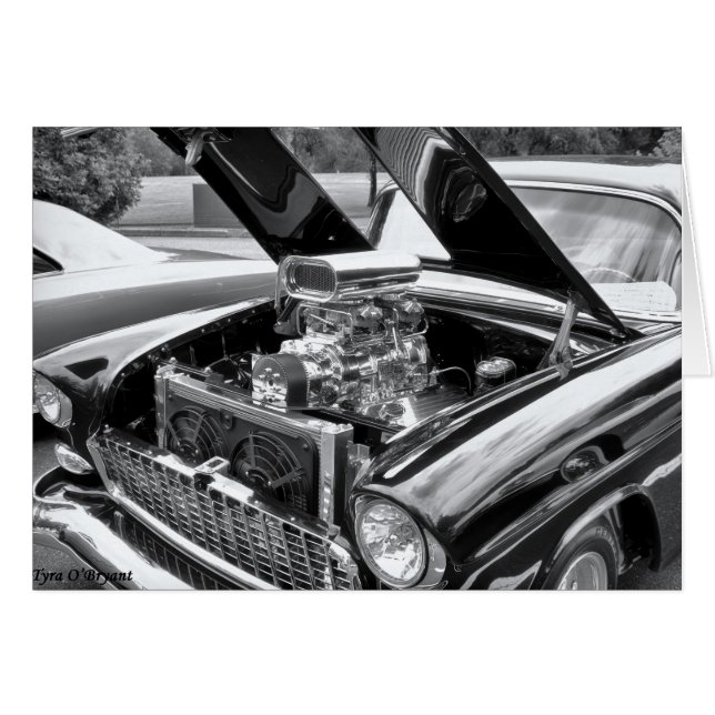 Klassisk bil hälsningskort (Framsidan Horizontal)