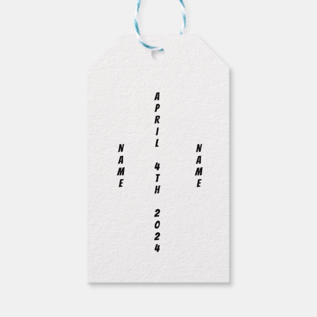 Klassisk bil i pojke presentetikett (Baksidan)