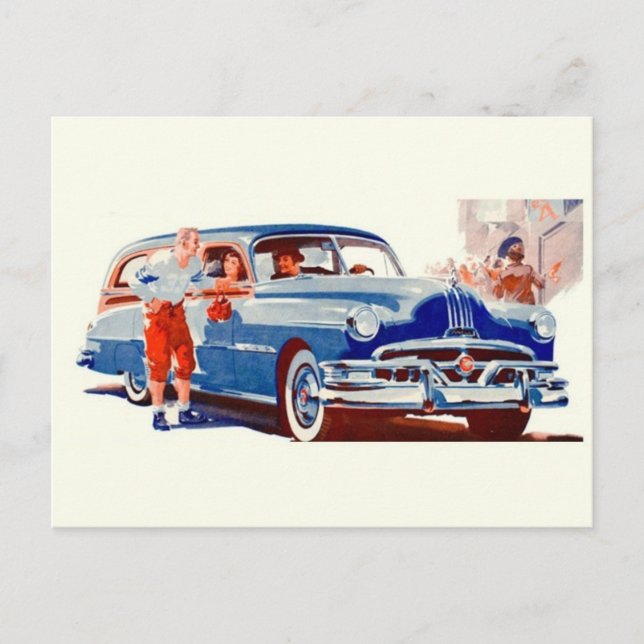 Klassisk bil postkort vykort (Framsida)