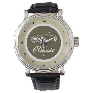 Klassisk bil Retro Automobile 1950 s konvertibel Armbandsur