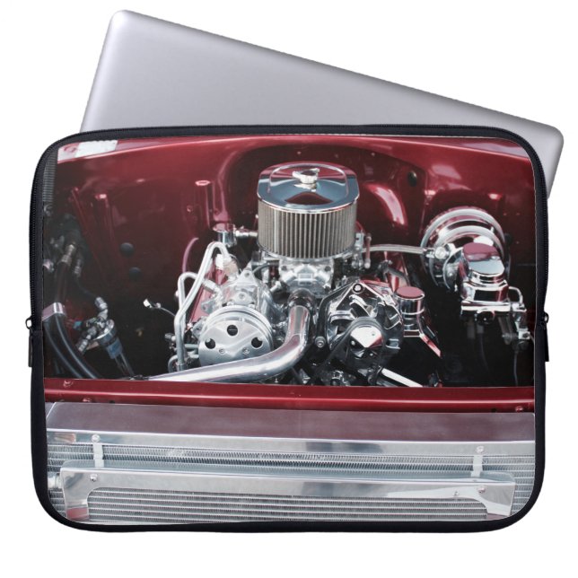 Klassisk bilmotor laptop fodral (Framsidan)