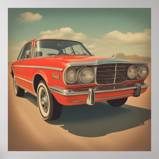 Klassisk bilplansch poster (Framsidan)